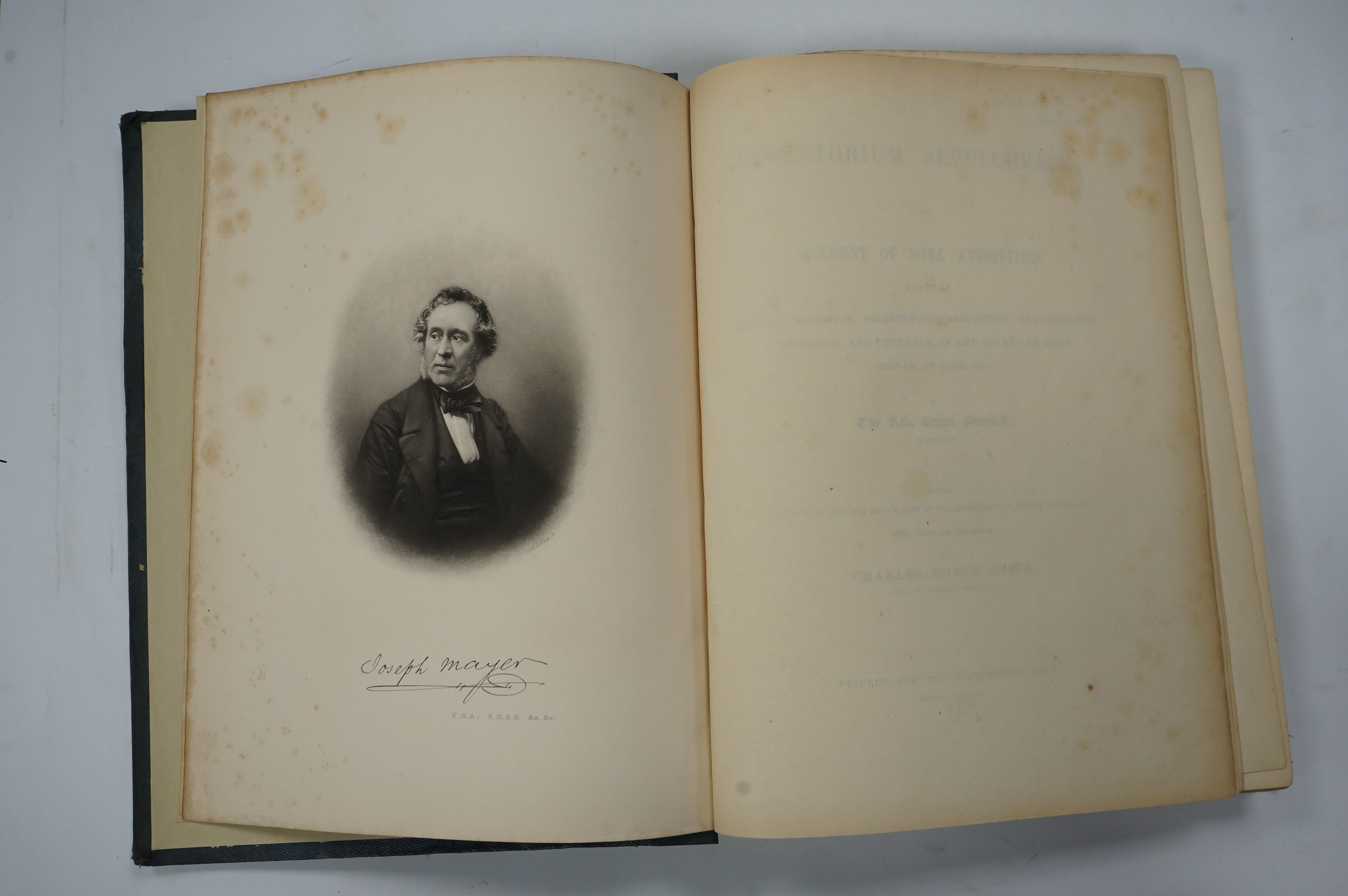 Fausset, Rev. Bryan - Inventorium Sepulchrale: an account of some antiquities dug up at Gilton, Kingston, Sibertswold, Barfriston, Beakesbourne, Chartham, and Crundale, in the County of Kent, from A.D.1757 to A.D.1773. f